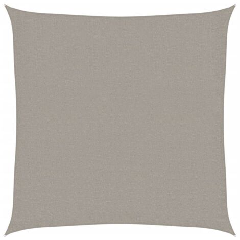 Sunshade Sail 160 g/m² Square Light Grey 3.6x3.6 m HDPE vidaXL