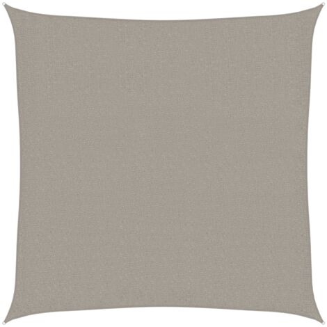 Sunshade Sail 160 g/m² Square Light Grey 2x2 m HDPE vidaXL