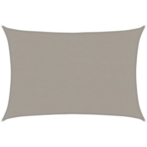 Sunshade Sail 160 g/m² Rectangular Light Grey 4x6 m HDPE vidaXL