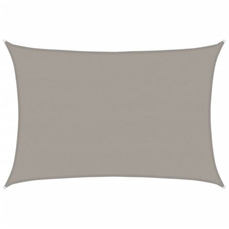 Sunshade Sail 160 g/m² Rectangular Light Grey 5x7 m HDPE vidaXL