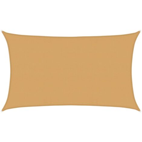 Sunshade Sail 160 g/m² Rectangular Sand 5x8 m HDPE vidaXL