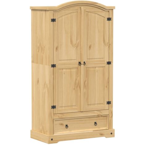 Wardrobe Corona 102x52x186 cm Solid Wood Pine vidaXL
