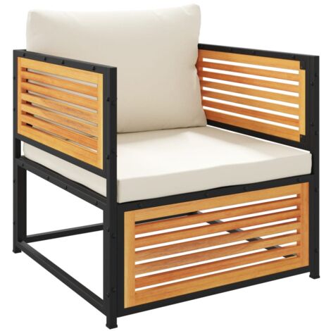 Garden Chair with Cushions Solid Wood Acacia vidaXL (1/5)