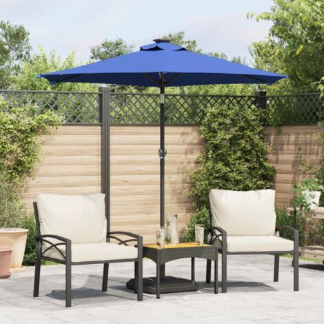 Garden Parasol with Steel Pole Azure Blue 225x225x212 cm vidaXL (1/5)