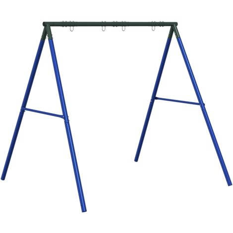 Swing Frame for Outdoor with 4 Hanging Hooks Blue Steel vidaXL