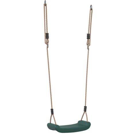 Outdoor Swing Seat for Kids Single with Adjustable Rope Green vidaXL (1/5)
