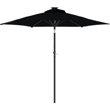 Garden Parasol with Steel Pole Black 225x225x212 cm vidaXL (1/5)