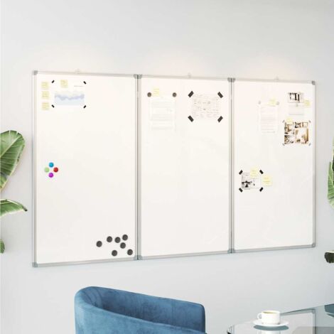 Magnetic Whiteboard Foldable 120x100x1.7 cm Aluminium vidaXL (1/5)