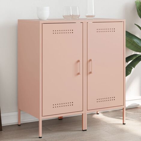 Sideboards 2 pcs Pink 36x39x79 cm Steel vidaXL
