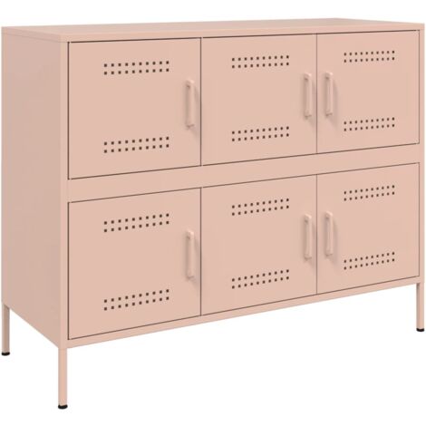Sideboard Pink 100.5x39x79 cm Steel vidaXL (1/5)