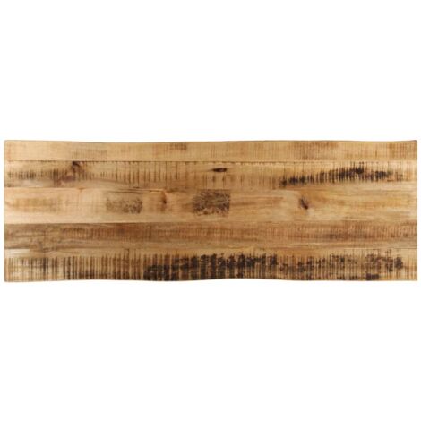 Table Top Live Edge 120x40x2.5 cm Solid Wood Rough Mango vidaXL