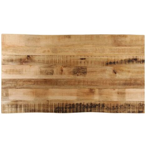 Table Top Live Edge 120x60x3.8 cm Solid Wood Rough Mango vidaXL