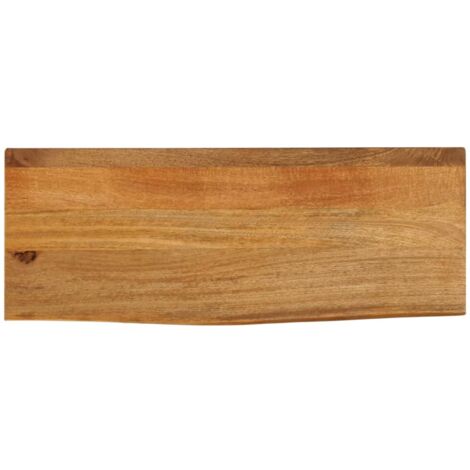Table Top Live Edge 80x30x2.5 cm Solid Wood Mango vidaXL