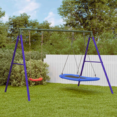 Outdoor Swing Set with Swing and Nest Swing vidaXL (1/5)