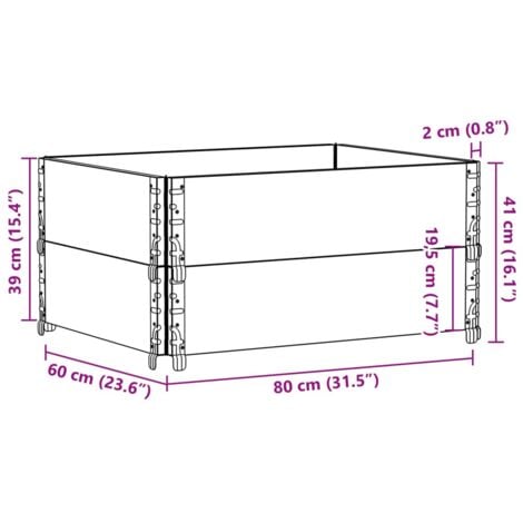 Garden Planter 80x60 cm Solid Wood Pine vidaXL