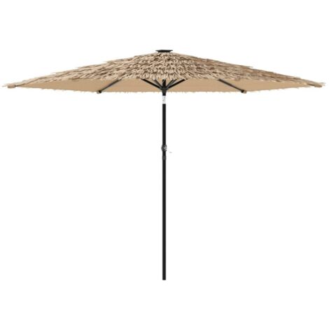 Garden Parasol with Steel Pole Brown 288x288x225 cm vidaXL (1/5)