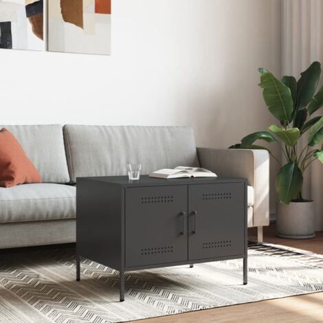 Coffee Table Black 68x50x50.5 cm Steel vidaXL (1/5)