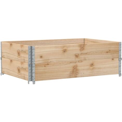 Pallet Collars 2 pcs 120x80 cm Solid Wood Pine vidaXL