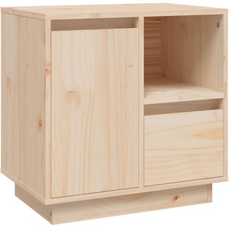Bedside Cabinet 50x34x50 cm Solid Wood Pine vidaXL (1/5)