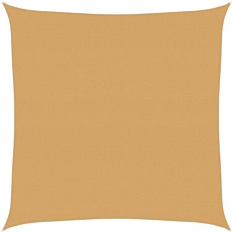 Sunshade Sail 160 g/m² Square Sand 6x6 m HDPE vidaXL