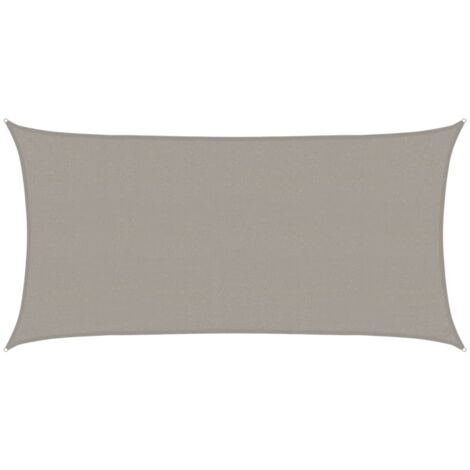 Sunshade Sail 160 g/m² Rectangular Light Grey 2x3.5 m HDPE vidaXL