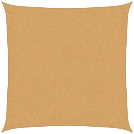 Sunshade Sail 160 g/m² Square Sand 2x2 m HDPE vidaXL