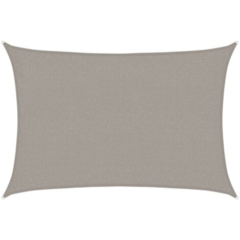 Sunshade Sail 160 g/m² Rectangular Light Grey 2x2.5 m HDPE vidaXL