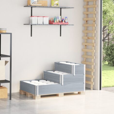 3-Tier Raised Bed Grey 120x80 cm Solid Wood Pine vidaXL