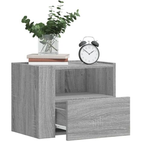 Wall-mounted Bedside Cabinet Grey Sonoma 45x30x35 cm vidaXL (1/5)
