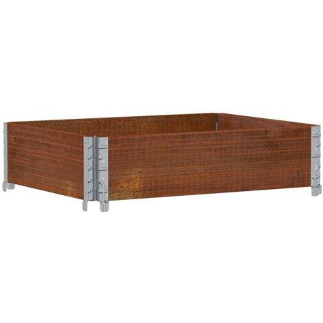 Pallet Collar Brown 80x60 cm Solid Wood Pine vidaXL