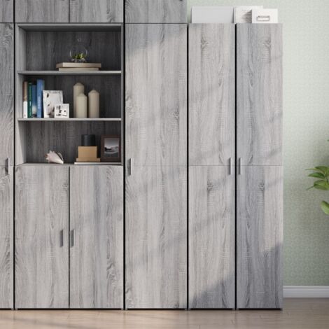 Highboard Grey Sonoma 40x42.5x185 cm Engineered Wood vidaXL