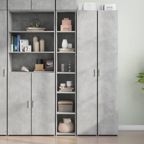 Highboard Concrete Grey 30x41x185 cm Engineered Wood vidaXL (1/5)