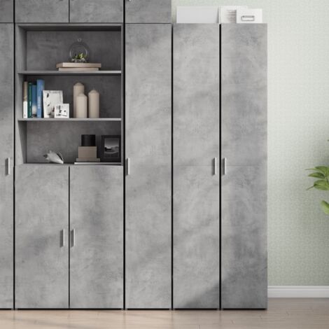 Highboard Concrete Grey 30x42.5x185 cm Engineered Wood vidaXL