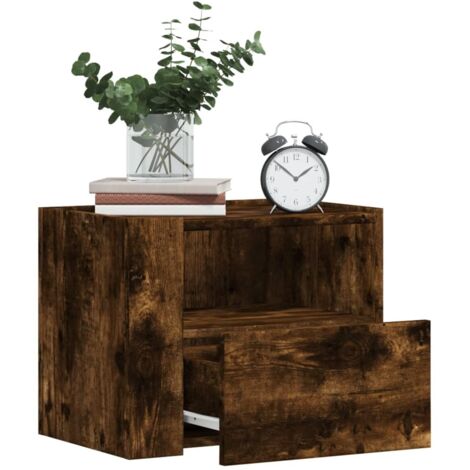 Wall-mounted Bedside Cabinet Smoked Oak 45x30x35 cm vidaXL (1/5)