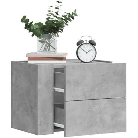 Wall-mounted Bedside Cabinet Concrete Grey 45x30x35 cm vidaXL (1/5)