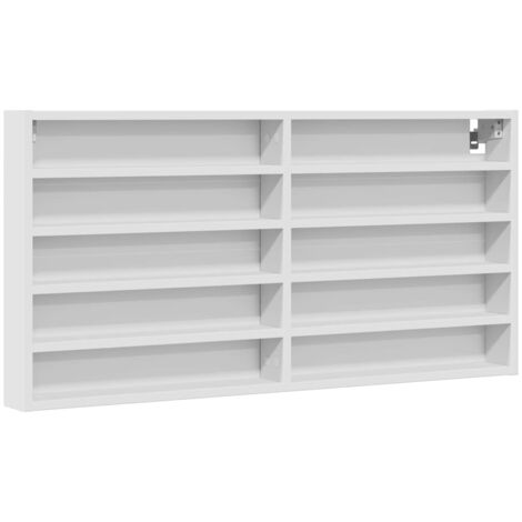 Vitrine Cabinet White 100x8.5x50 cm Engineered Wood vidaXL