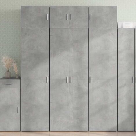 Highboard Concrete Grey 70x42.5x185 cm Engineered Wood vidaXL