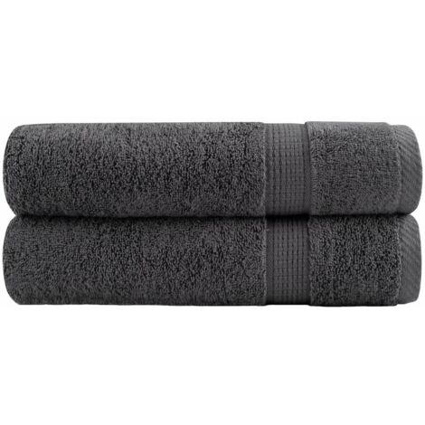 Premium Hand Towels SOLUND 2pcs Anthracite 50x100cm 600gsm vidaXL