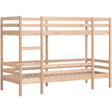 Bunk Bed without Mattress 90x190 cm Single Solid Wood Pine vidaXL