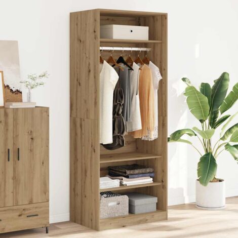 Wardrobe Artisian Oak 80x50x200 cm Engineered Wood vidaXL
