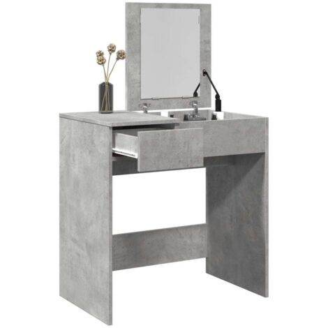 Dressing Table with Mirror Concrete Grey 73x46.5x120 cm vidaXL (1/5)