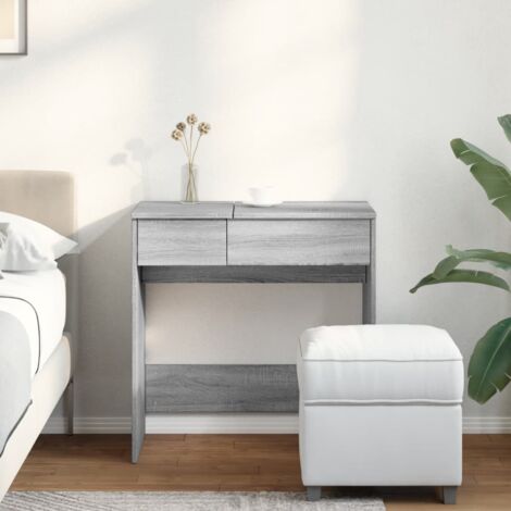 Dressing Table with Mirror Grey Sonoma 73x46.5x120 cm vidaXL