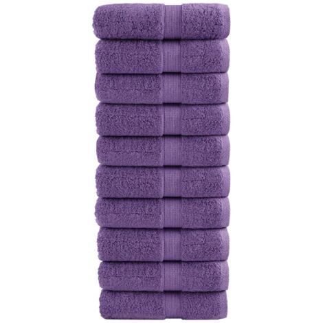 Premium Wash Towels SOLUND 10 pcs Purple 30x30 cm 600 gsm vidaXL