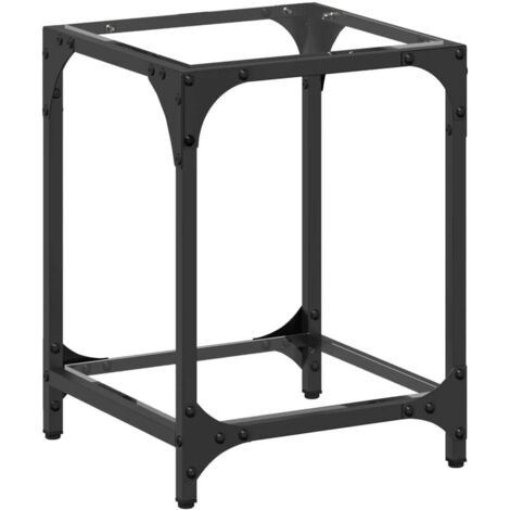Coffee Table with Transparent Glass Top 30x30x40 cm Steel vidaXL