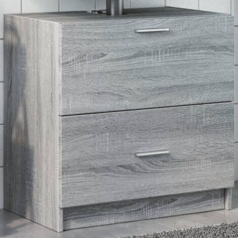 Sink Cabinet Grey Sonoma 59x37x59 cm Engineered Wood vidaXL