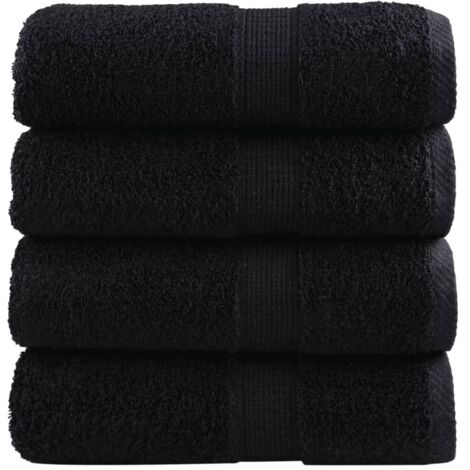 Premium Wash Towels SOLUND 4 pcs Black 30x30 cm 600 gsm vidaXL