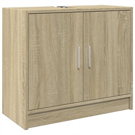 Sink Cabinet Sonoma Oak 63x29x55 cm Engineered Wood vidaXL