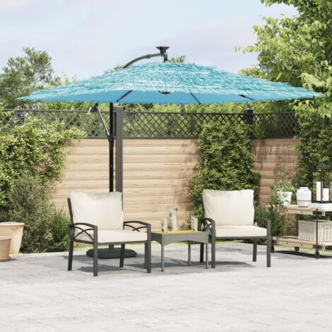 Garden Parasol with Steel Pole Blue 269x269x235 cm vidaXL (1/5)