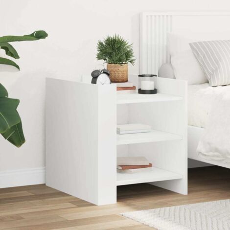 Bedside Cabinet White 45x50x50 cm Engineered Wood vidaXL (1/5)