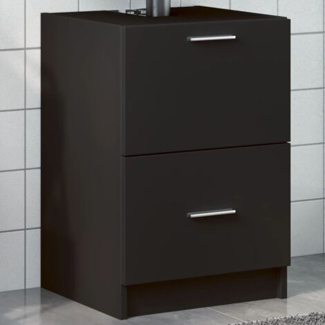 Sink Cabinet Black 40x37x59 cm Engineered Wood vidaXL